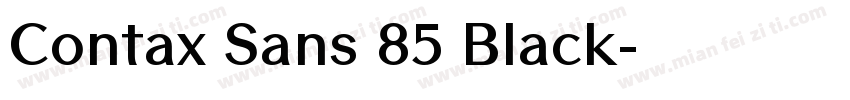 Contax Sans 85 Black字体转换